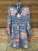 67 Tunika hippie 70s NLY Trend damska bluzka boho XS S 