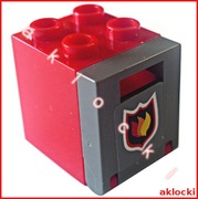 LEGO 4345 + 4346pb20 SZAFKA Drzwiczki STRAŻ POŻARNA 7942