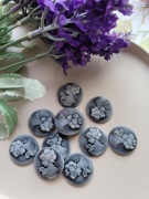 Kaboszon Kamea 21mm szara sutasz 10szt