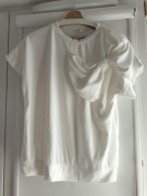 Kremowy komplet dres z kokardą nowy rozmiar L moda włoska