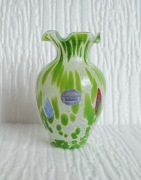 Zielony wazon, według techniki mistrzów z Murano