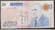 BANKNOT 20 FUNTÓW SZTERLINGÓW 2012 BANK DUŃSKI WIELKA BRYTANIA