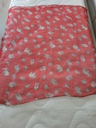 Czerwona chusta apaszka bandamka wzór słonie