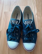 Granatowe brokatowe trampki Converse 41