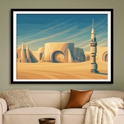 Tunezja - Sahara - dekoracja Star Wars Tatooine  - plakat 60x40cm
