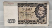 Banknot 500 zł 1940 tzw Góral 