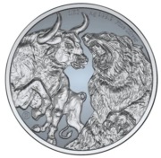 Elizabeth II Tokelau Moneta Srebrna 2022 Byk i Niedźwiedź 1KG srebra 999