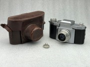 Aparat PRAKTIFLEX z obiektywem Tessar 1:3,5 f=5cm 3,5/50