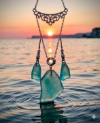 VETRO DEL MARE piękna oryginalna biżuteria ze szkła morskiego 
