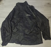 Wodoodporny czarny kombinezon motocyklowy Leoshi przeciwdeszczowy L.