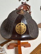 Japoński oryginalny hełm Jinbasa kapelusz bojowy Edo