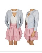 GB bolerko rękaw 3/4 skóra ekologiczna rozmiar 38