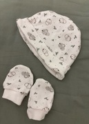 Czapeczka niemowlęca i łapki niedrapki