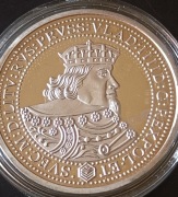 Polska kopia - Rzadkiego Talara 1639 Władysław IV Waza SREBRO Ag999