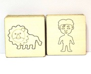 Montessori. 20 Edukacyjnych, drewnianych szablonów