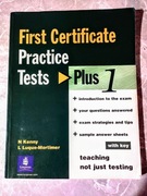 FIRST CERTIFICATE PRACTICE TESTS PLUS 1 with key - kurs do FCE