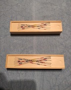 Dwa drewniane pudeleczka