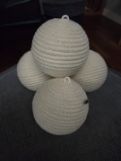 Bombki ze sznurka bawełnianeko plecionego