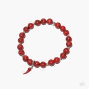 Bransoletka  z kamieni naturalnych Howlit z dodatkami srebra 925