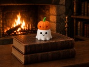 Duch z dynią na głowie Halloween