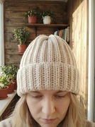 Czapka Damska MERINO Ręcznie Robiona | Zimowa Beanie Handmade