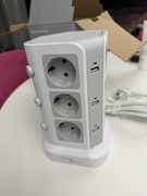 Listwa Zasilająca Z Ochroną Przepięciową 4000W 16A 3 Przełączniki