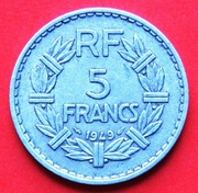 5  Franków  1949   r  -  Francja    