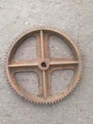 Stare żeliwne koło zębate czteroramienne loft DIY ozdoba