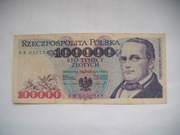 Polska Banknot PRL 100000 zł.1993 r. seria AB
