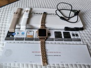 fitonyo Smartwatch damski z funkcją telefonu, diamentowy, złoty 