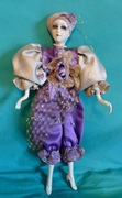 Kolekcjonerska, porcelanowa lalka wenecka, vintage (nr 14)