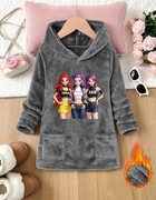 Ciepła bluza z kapturem Dziewczęca Kpop Demon Hunters Huntrix Rozmiar 120