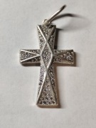Srebrny piękny krzyżyk. Męski Damski.