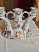 Chodzież - świecznik 3-ramienny, porcelanowy