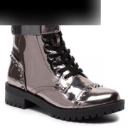 srebrne metalliczne buty ocieplane  guess 40r