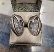 SPINKI DO MANKIETÓW, Polska, Kraków, Rytosztuka srebro