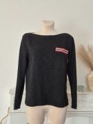 Grafitowy sweter z bawełna Comma r. M 38