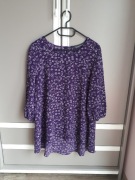 Fioletowa bluzka damska rękaw 3/4 rozmiar 44 XXL Bonmarché 