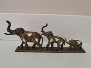 Słonie mosiężne-jeden za drugim, mały, średni, duży