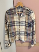 Koszula w kratkę, długi rękaw, Zara - S