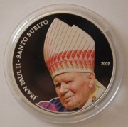 JAN PAWEŁ II - SANTO SUBITO 2007 - 5 FRANKÓW KONGO