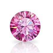 Diament Moissanit Różowy Brylant 8mm- 2CT VVS1-D