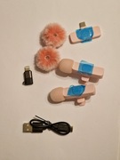 Zestaw 2 Różowych Bezprzewodowych Mikrofonów Lavalier (USB-C/Lightning)