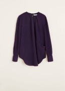MANGO koszula purpurowa elegancka drapowana bordowa quiet luxury fioletowa