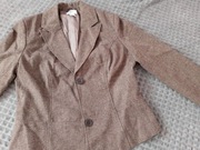 marynarka żakiet bonprix a'la tweed brąz 42