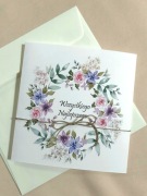 Kartka okolicznościowa kwiaty malowane