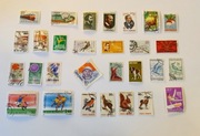 Zestaw znaczków pocztowych RUMUNIA – fauna, sport, kosmos, lata 50–70