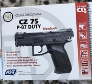 Wiatrówka CZ 75 P-07 4,5mm blowback + laser +3000szt kulek