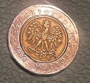 Destrukt 5 zł moneta rok 1994