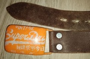 SKÓRZANY PAS SUPER DRY VINTAGE RETRO DŁUGOŚĆ 103 CM